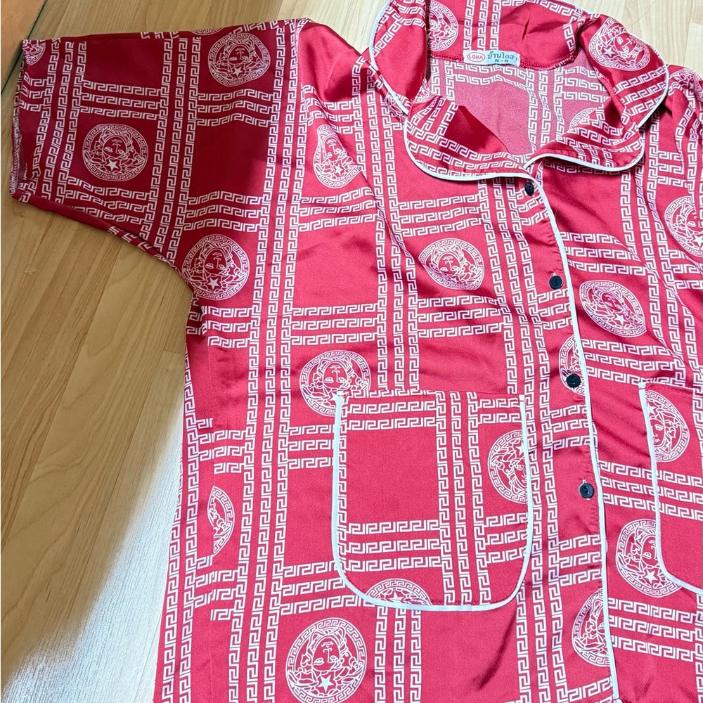 Red Patterned Men's Shirt